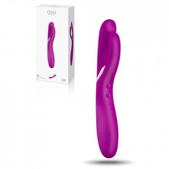 VIBRADOR DUPLO RECARREGÁVEL E6 OVO FÚCSIA