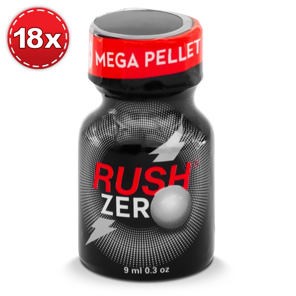 CONFEZIONE CON 18 RUSH ZERO POPPERS 9ML