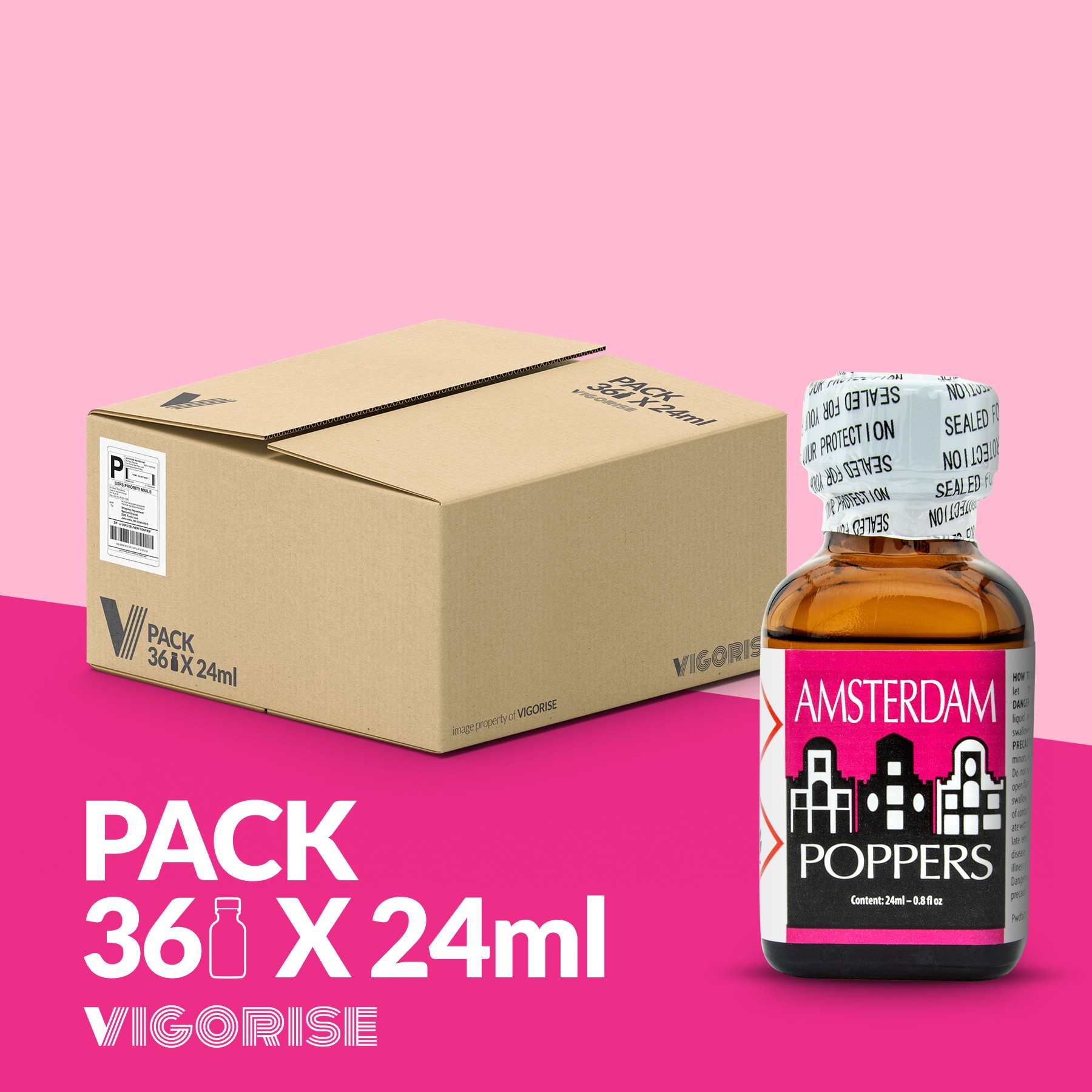 CONFEZIONE CON 36 AMSTERDAM POPPERS 24ML