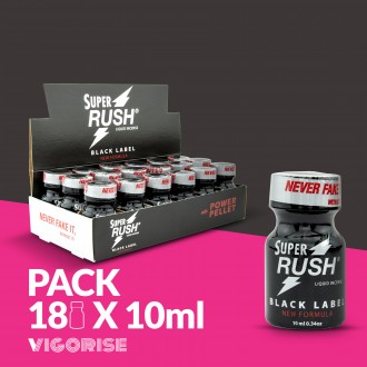 CONFEZIONE DA 18 SUPER RUSH BLACK LABEL 10ML