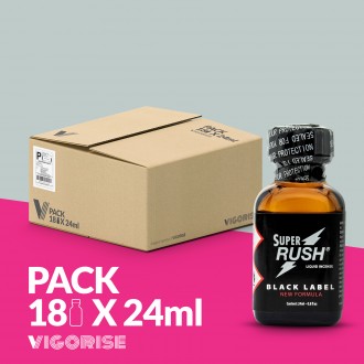 PACK WITH 18 SUPER RUSH BLACK LABEL 24ML