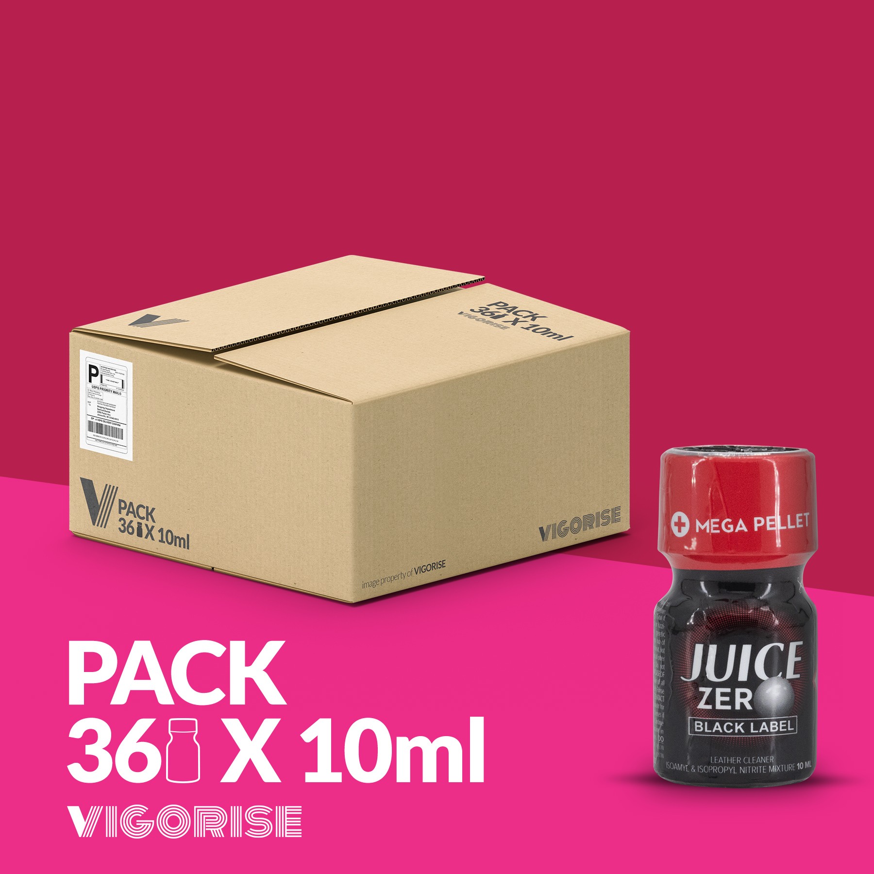 PACK WITH 36 JUICE ZERO BLACK LABEL 10ML