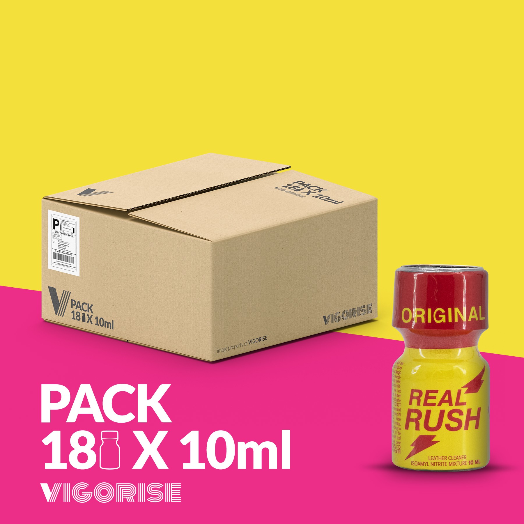 PACK COM 18 REAL RUSH 10ML