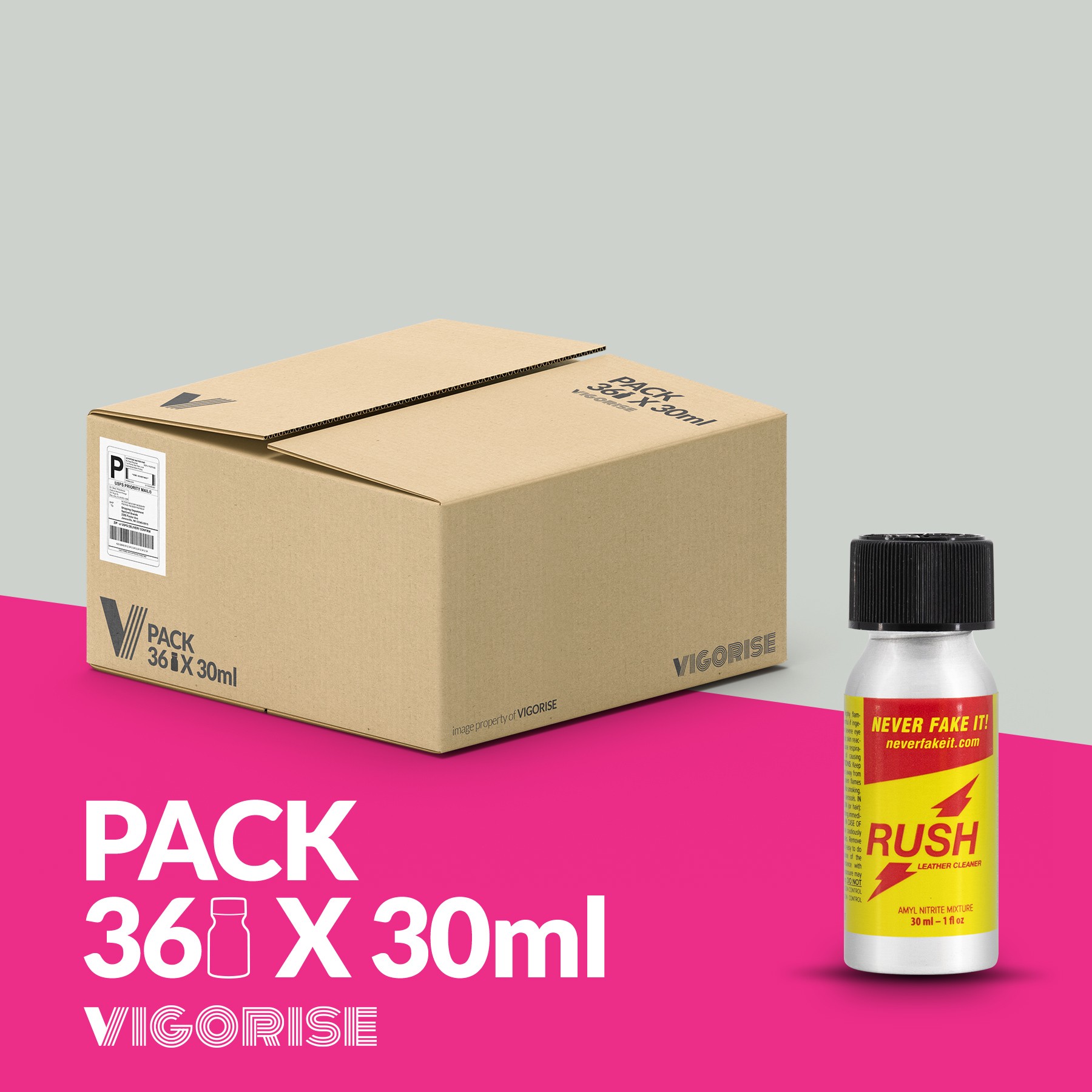 CONFEZIONE CON 18 TASCA RUSH POPPER 30 ML