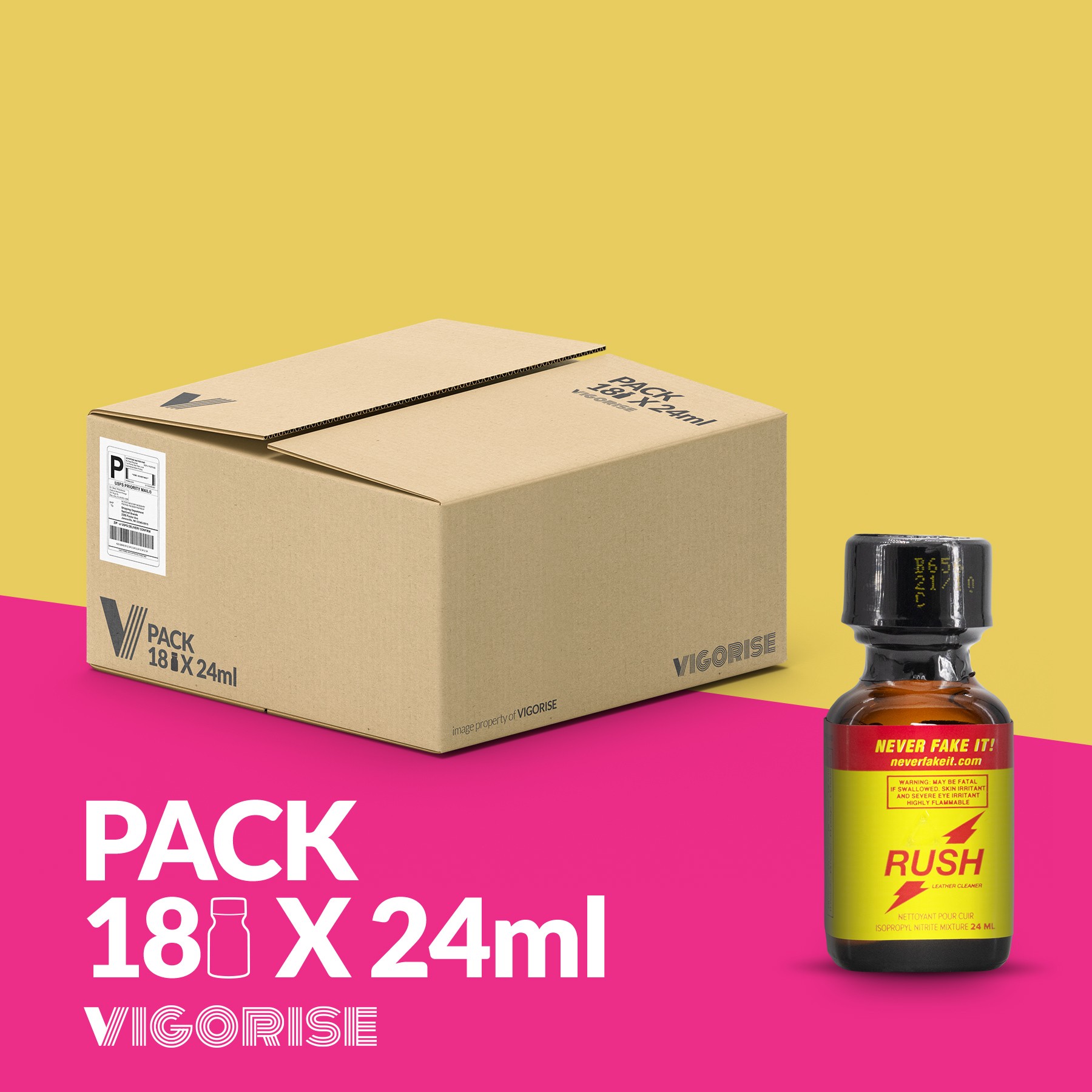 PACK WITH 18 RUSH POPPER 24ML