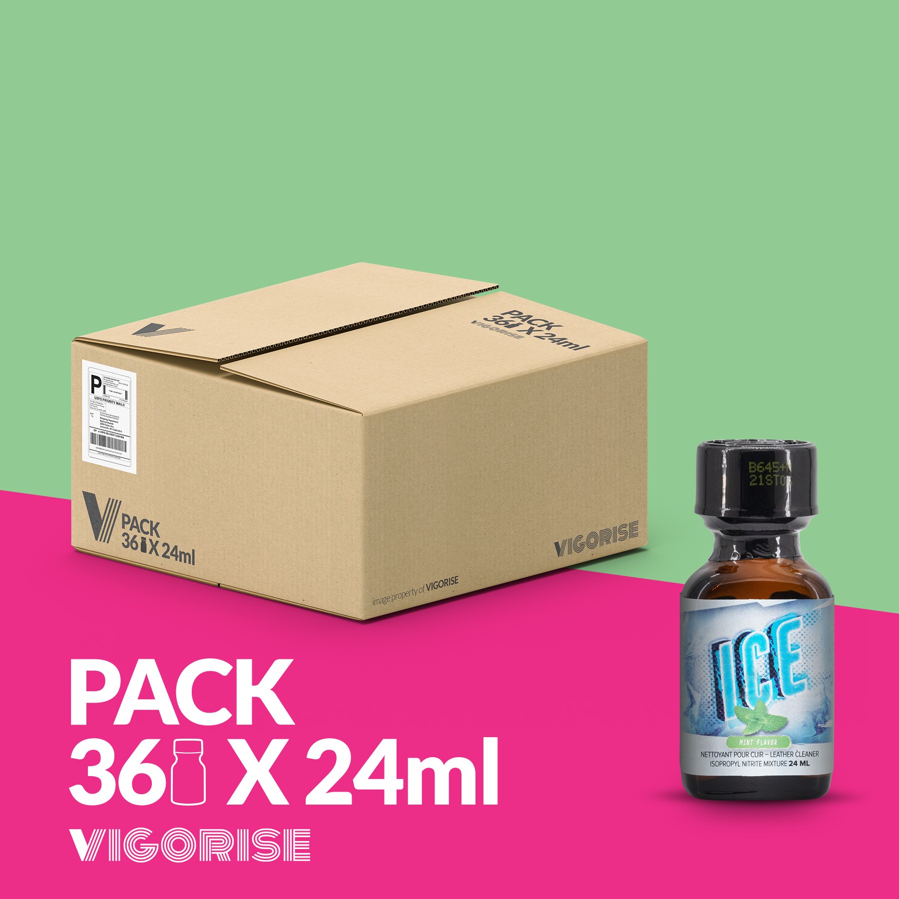 PACK COM 18 ICE MINT FLAVOR POPPER 24ML