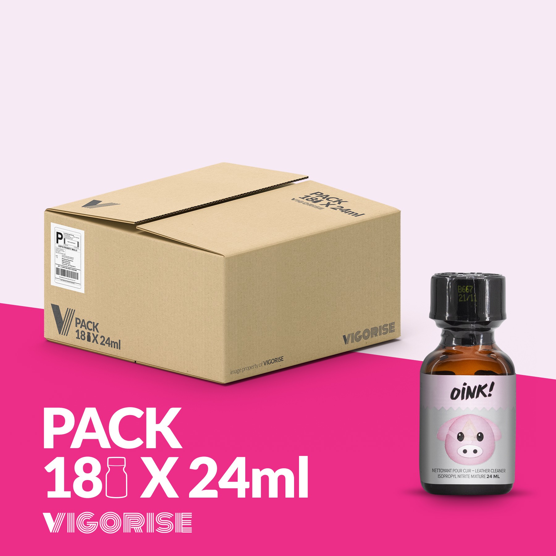 CONFEZIONE CON 18 OINK! POPPER 24 ML