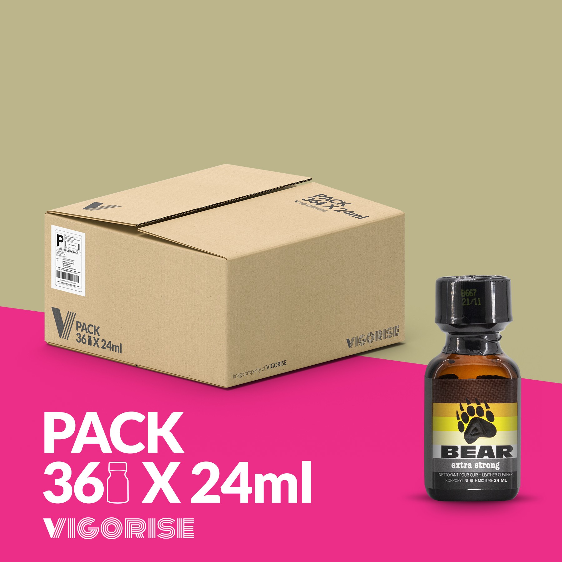 PACK COM 18 BEAR POPPER 24ML