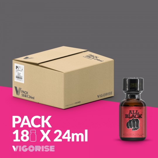 PACK CON 18 ALL BLACK POPPER 24ML