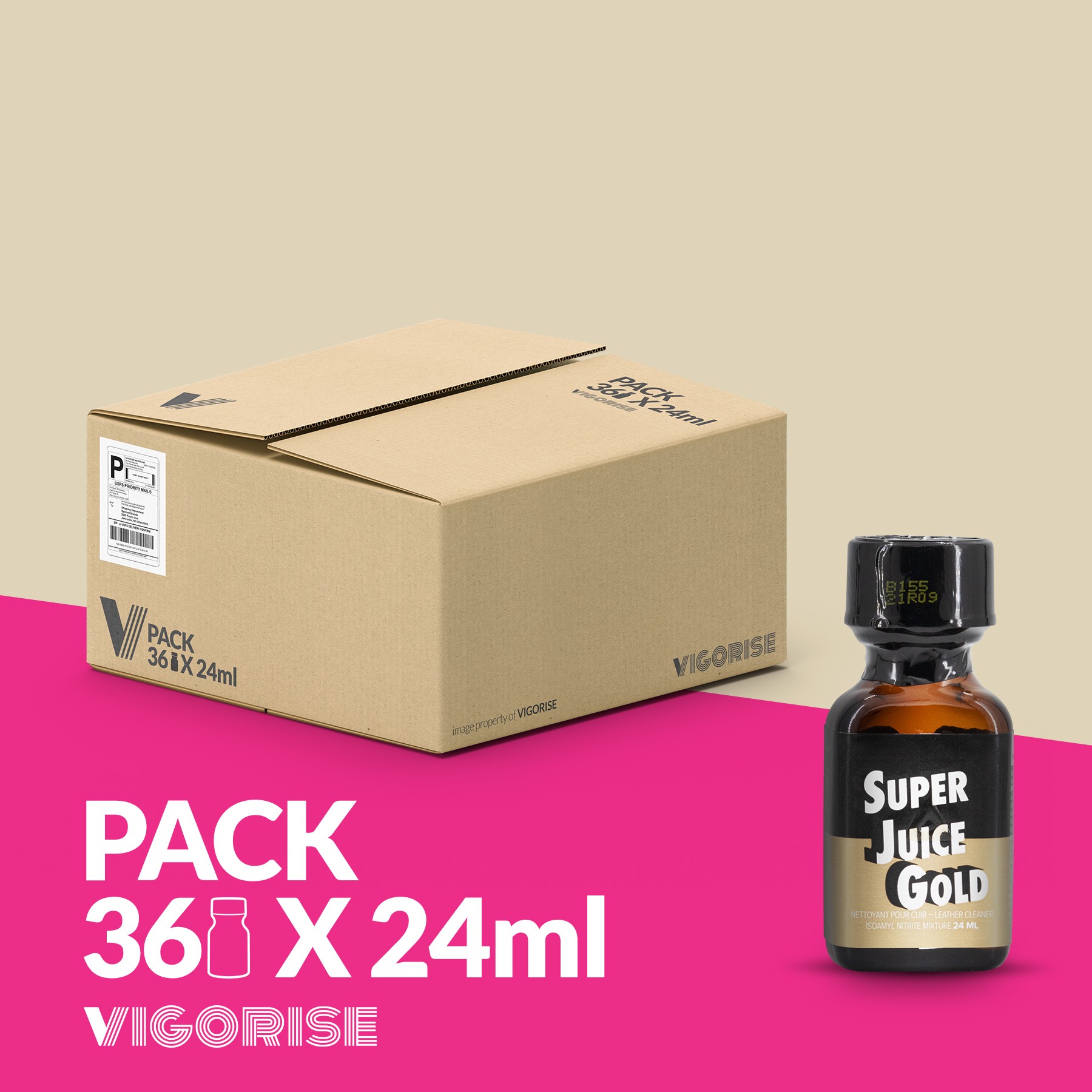 PACK COM 18 SUPER JUICE GOLD POPPER 24ML