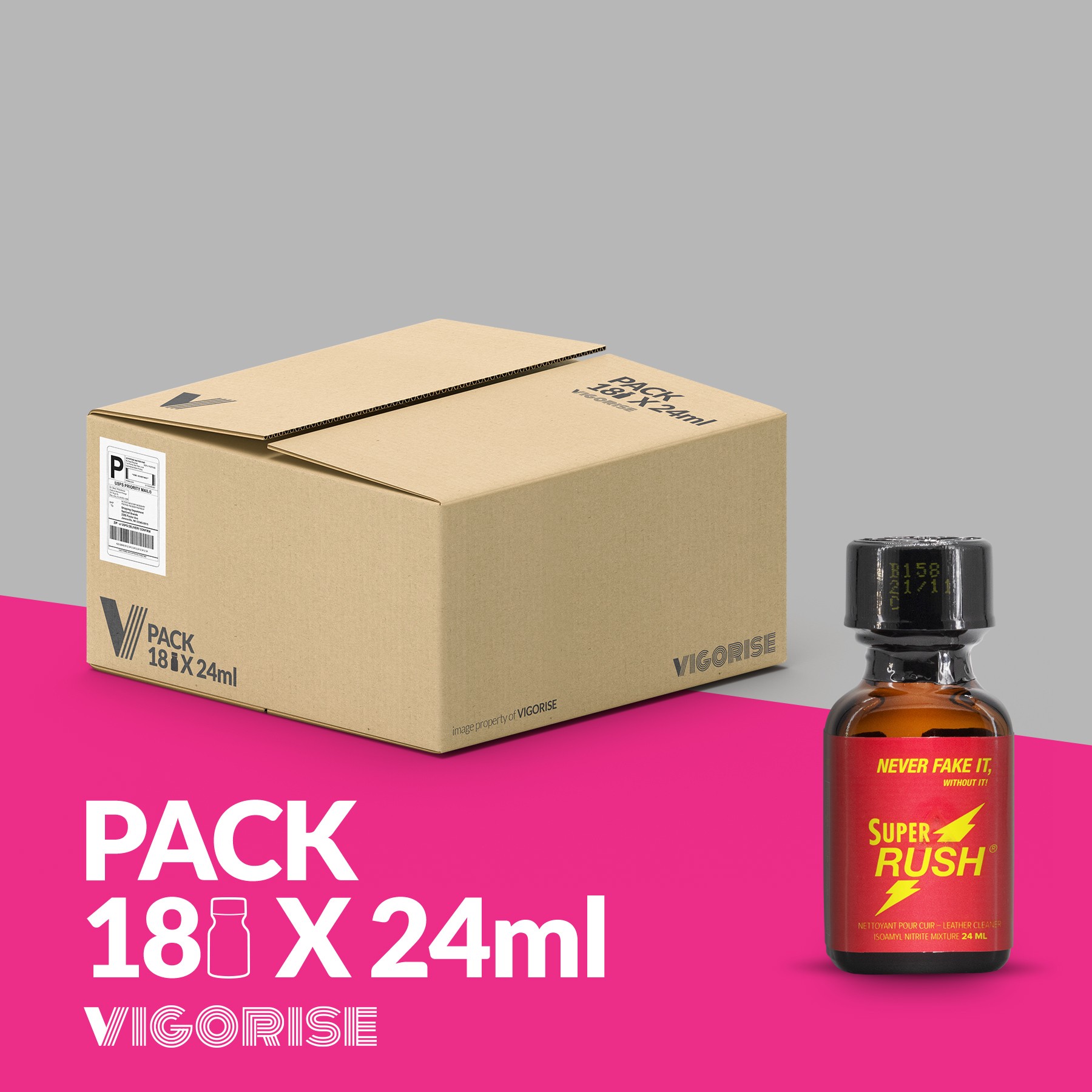 PACK WITH 18 SUPER RUSH POPPER 24ML