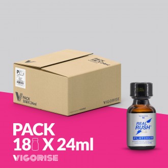 PACK WITH 18 REAL RUSH PLATINUM POPPER 24ML