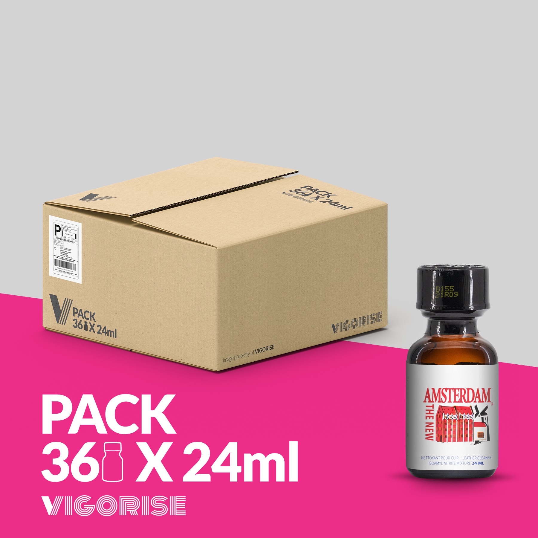 PACK WITH 18 AMSTERDAM THE NEW POPPER 24ML