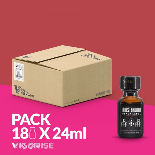 PACK CON 18 AMSTERDAM BLACK LABEL 24ML