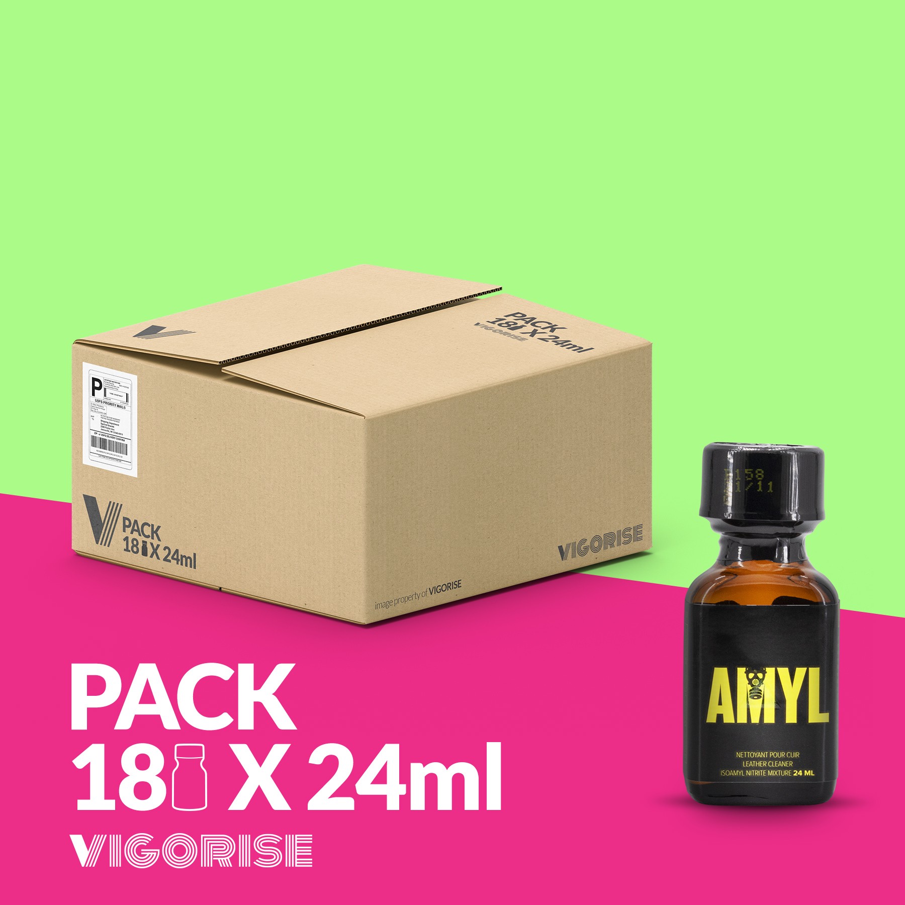 CONFEZIONE CON 18 AMIL POPPER 24 ML