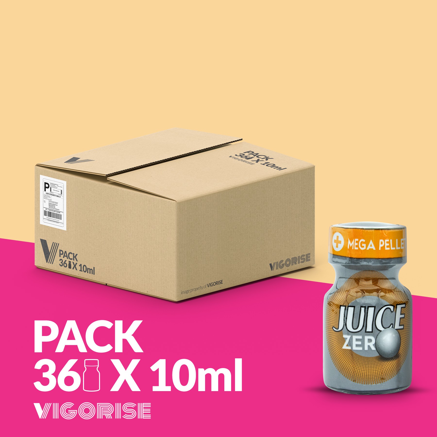 PACK COM 36 JUICE ZERO POPPERS 10ML